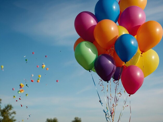 Des ballons colorés