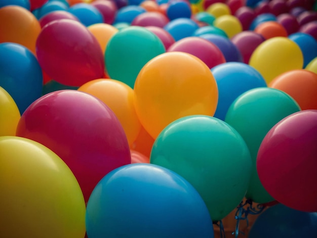 Des ballons colorés