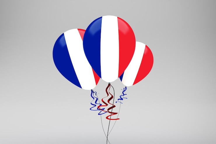 Photo ballons drapeau france