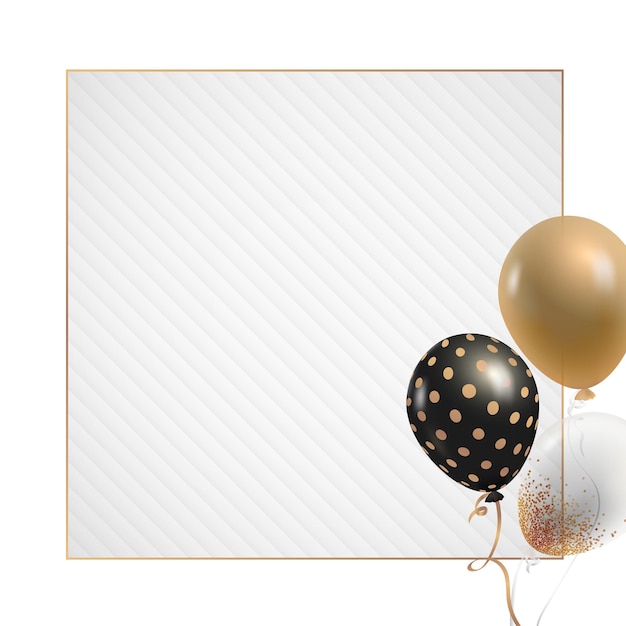 Des ballons festifs encadrés en png sur un fond transparent