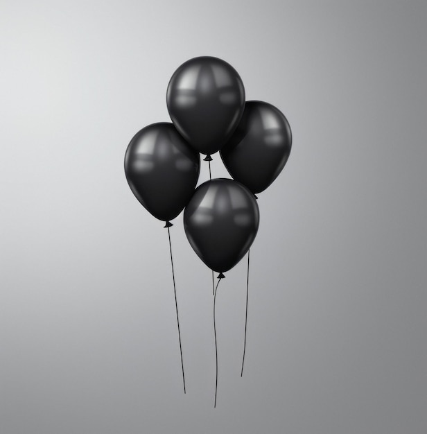 Ballons noirs dans le style du Black Friday