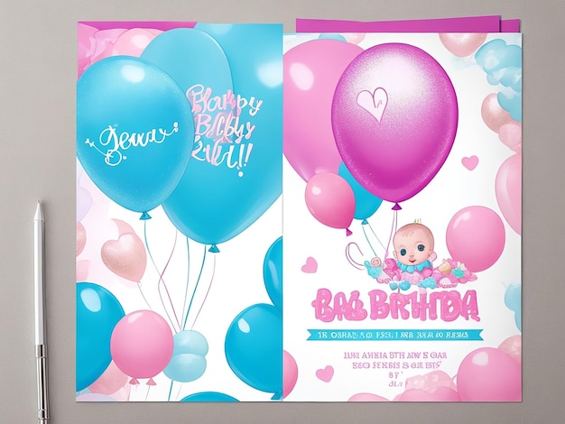 ballons révélateurs de genre et invitation à paillettes fashtibal