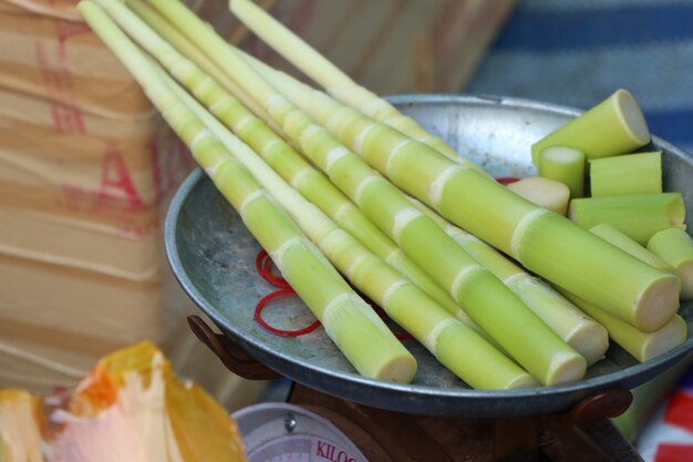 Bambou pousse à street food