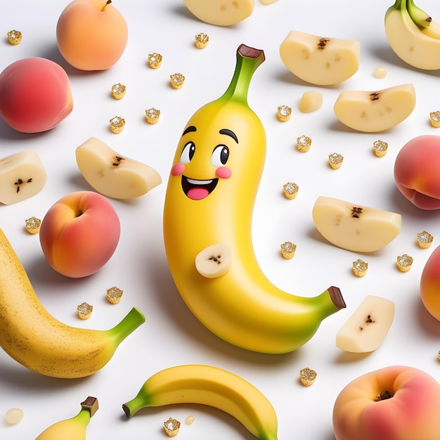 Banane emoji rire heureux