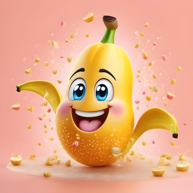 Banane emoji rire heureux