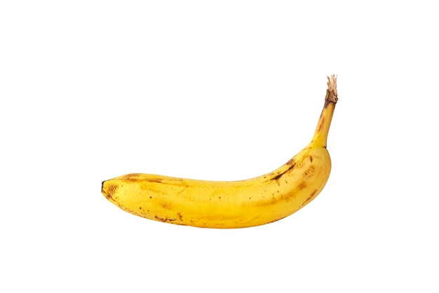 Banane sur le fond blanc isolé.