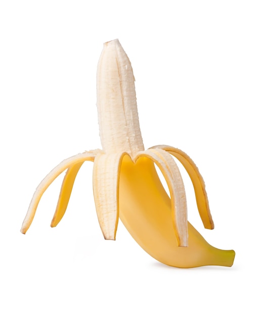 Banane sur fond blanc