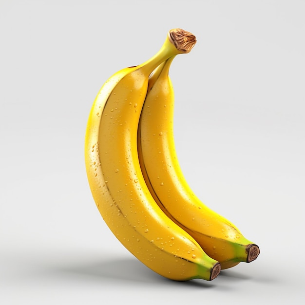 Banane sur fond blanc