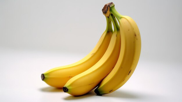 Banane fraîche avec fond blanc