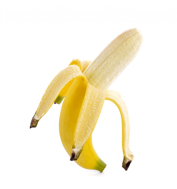 Banane, isolé, blanc