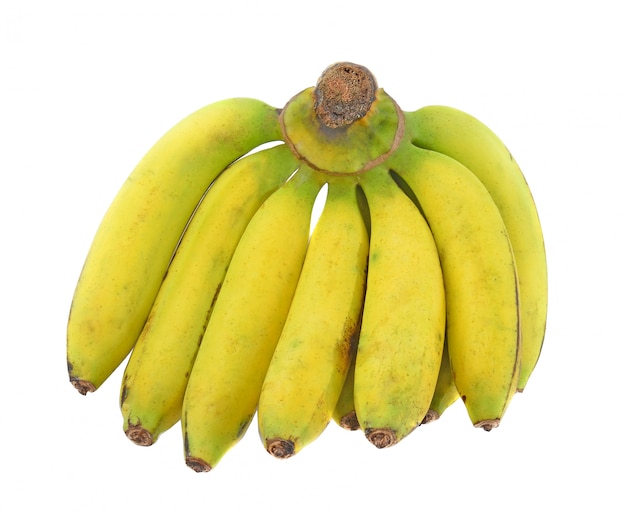 Banane isolée sur fond blanc.
