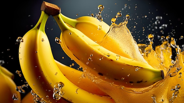 Banane jaune fraîche Générer AI