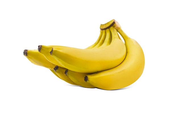 Banane jaune isolée sur une surface blanche