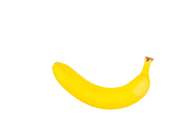 Banane mûre juteuse banane jaune fond isolé blanc