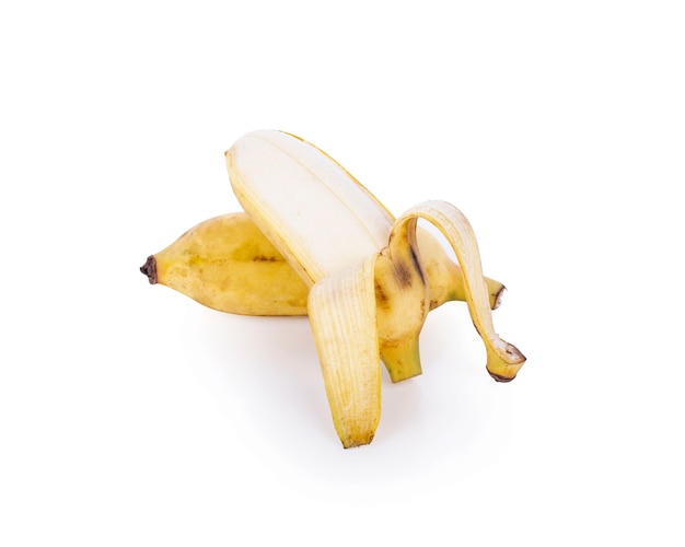 Banane Pisang Awak isolé sur fond blanc.