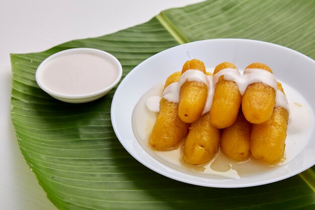 Banane sucrée de cuisine thaïlandaise
