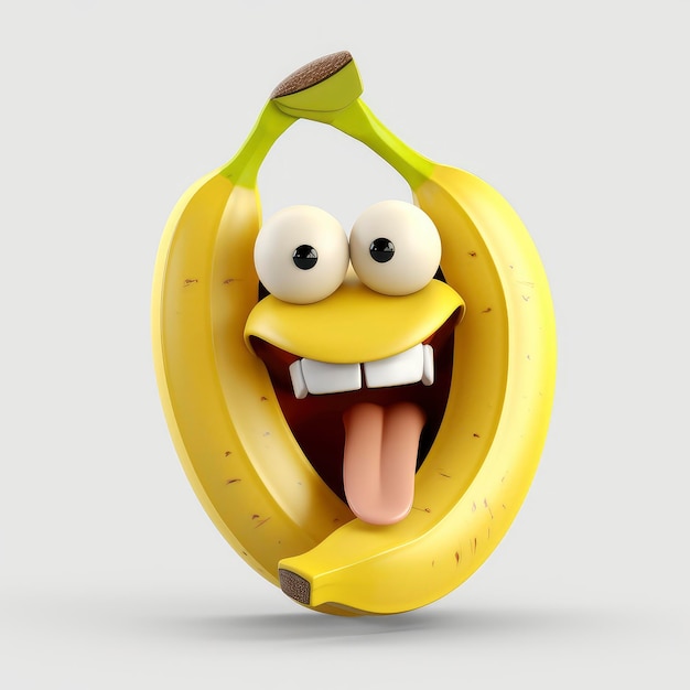 Photo une banane avec un visage de banane qui dit 