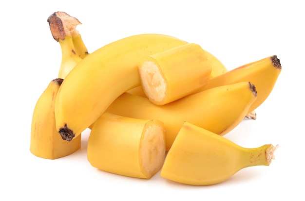 Bananes sur fond blanc