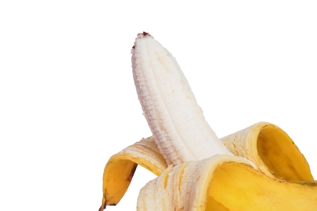 bananes isolées sur fond blanc avec chemin de détourage et pleine profondeur de champ.