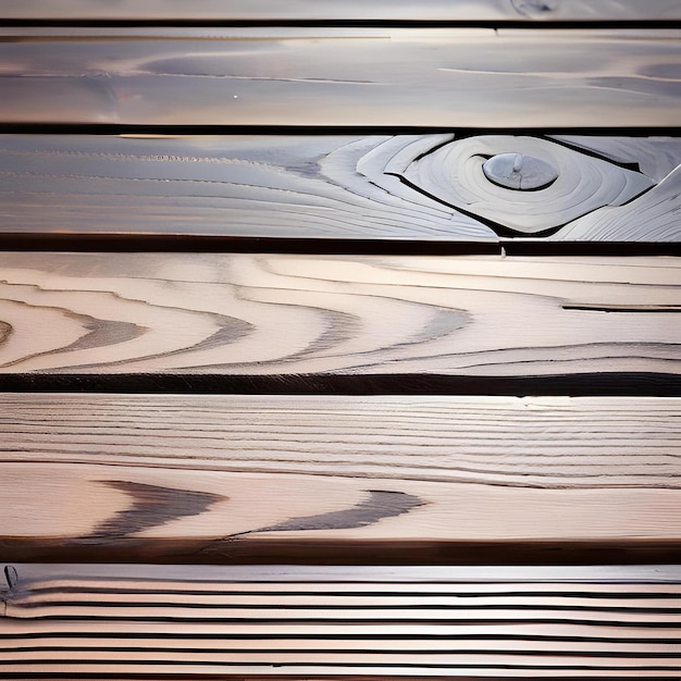 Un banc en bois a un cercle au centre qui dit 'le mot' dessus '