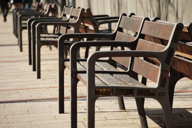 Banc dans la rue