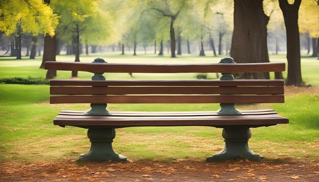 Photo un banc de parc avec un arbre en arrière-plan