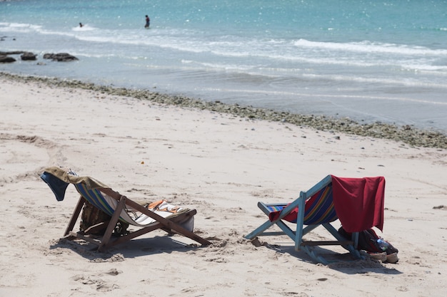 Banc sur la plage