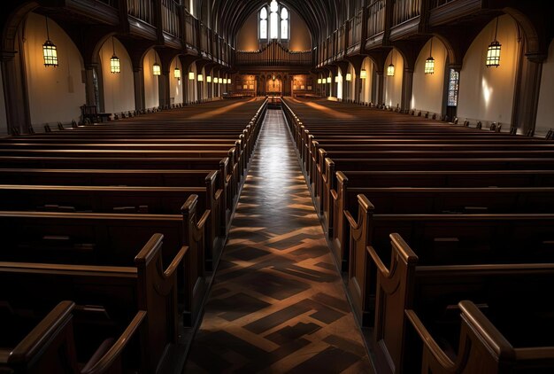 bancs dans une église paroissiale