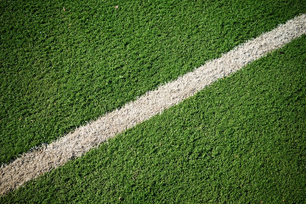 Bande blanche sur l&#39;herbe verte