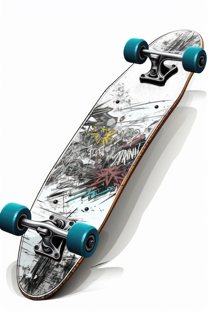 Photo une bande dessinée d'une plate-forme de skateboard