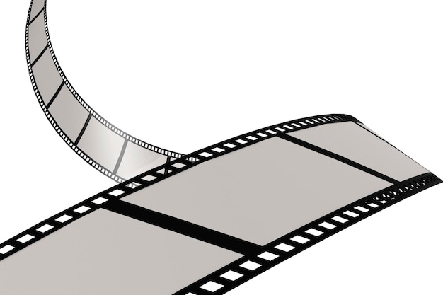 Bande de film isolée sur fond blanc