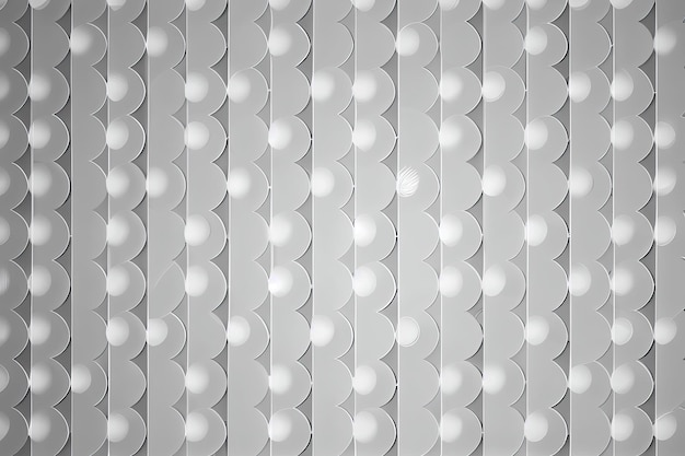 Bandes de papier blanc avec lumière brillant à travers un motif