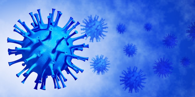 Baner Medical 3D illustration Coronavirus COVID-19 virus