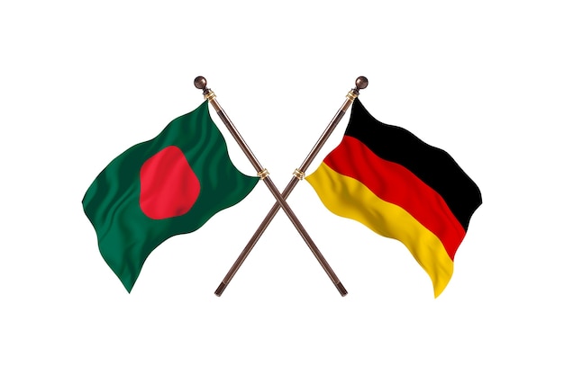 Bangladesh contre Allemagne Drapeaux Contexte