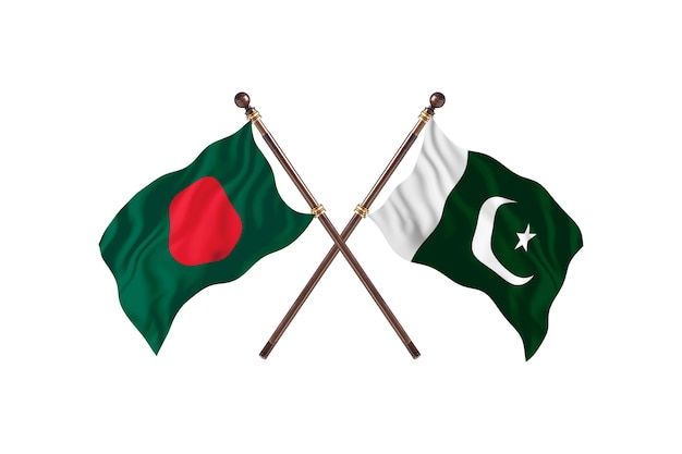 Bangladesh contre Pakistan Drapeaux Contexte