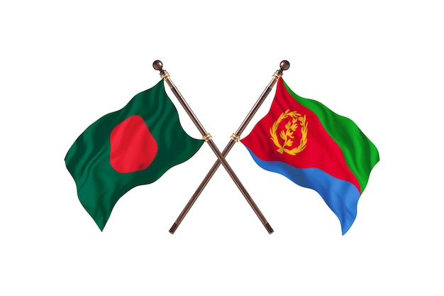 Bangladesh contre l'Érythrée fond de drapeaux