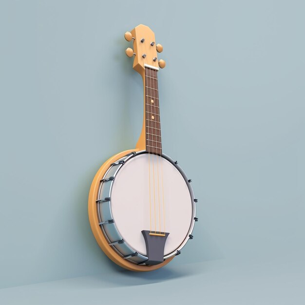 Photo banjo de dessins animés en 3d