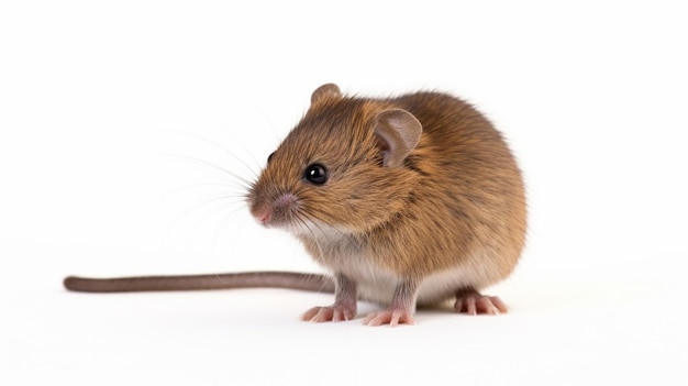 Bank vole Myodes glareolus anciennement Clethrionomys glareolus sur fond blanc génératif ai