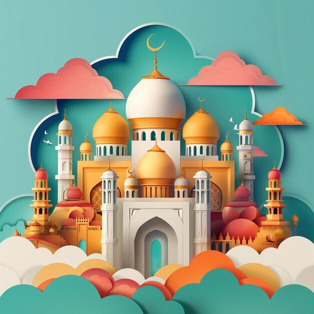 Banner de l'Aïd Al Adha Design Illustration vectorielle Islamique et arabe Arrière-plan pour la communauté musulmane