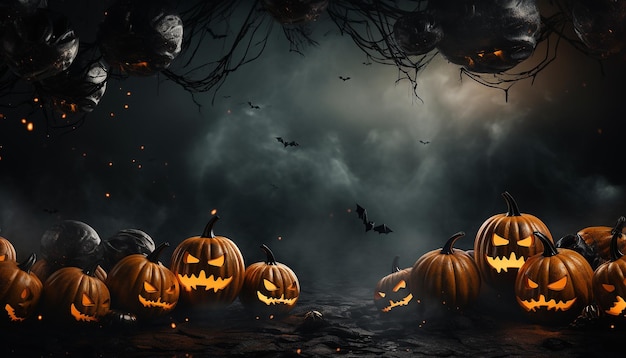 Banner de la fête d'Halloween est un arrière-plan mignon