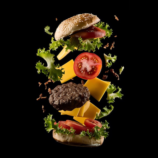 Banner de remise spéciale sur les burgers frais avec un espace vide pour le texte