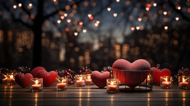 Banner spatial de copie pour la fête de la Saint-Valentin