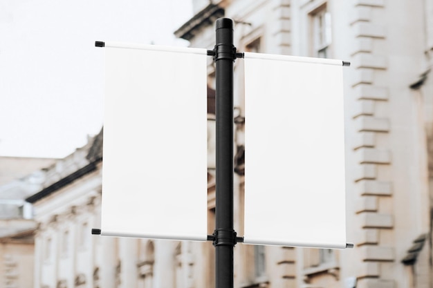 Banner en vinyle mock-up de panneau png de conception transparente