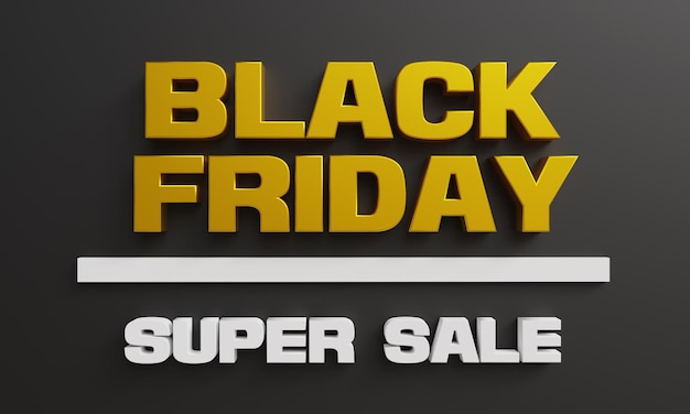 Bannière ou affiche Black Friday Sale avec modèle de conception de géométrie 3D moderne, symbole commercial.