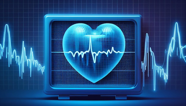 bannière ou arrière-plan vide pour la journée mondiale de la santé avec battement de coeur