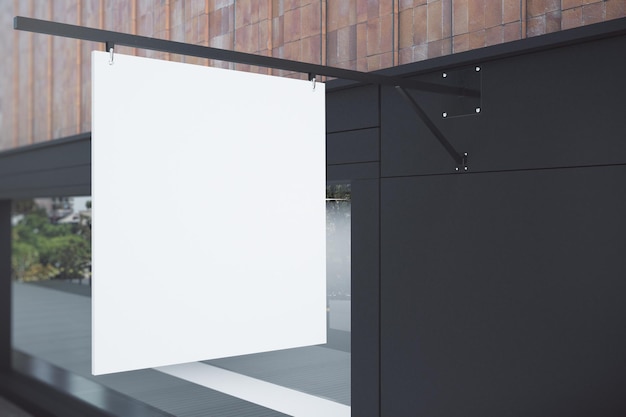 Une bannière blanche vide