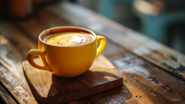 Une bannière de cappuccino.