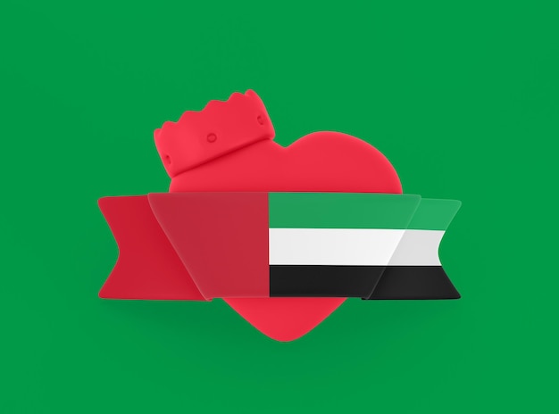 Bannière coeur des Émirats arabes unis