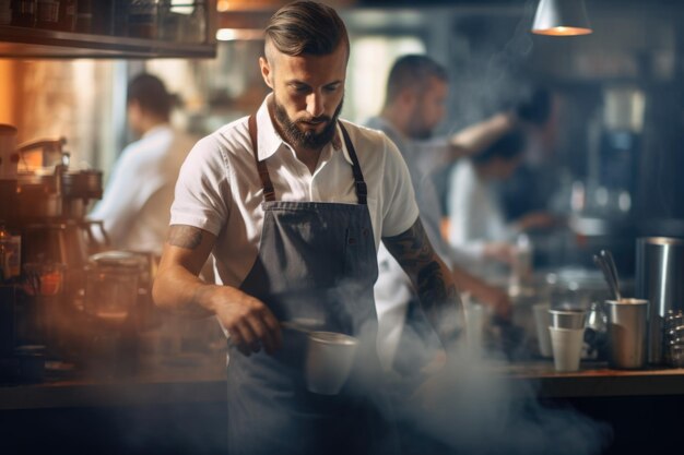 Bannière de concept Barista