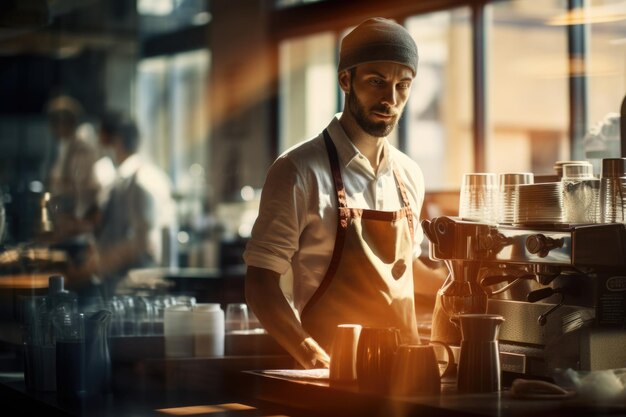 Bannière de concept Barista